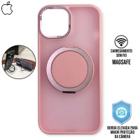 Capa iPhone 14 Pro - Metal Stand Fosca Magsafe Chanel Pink